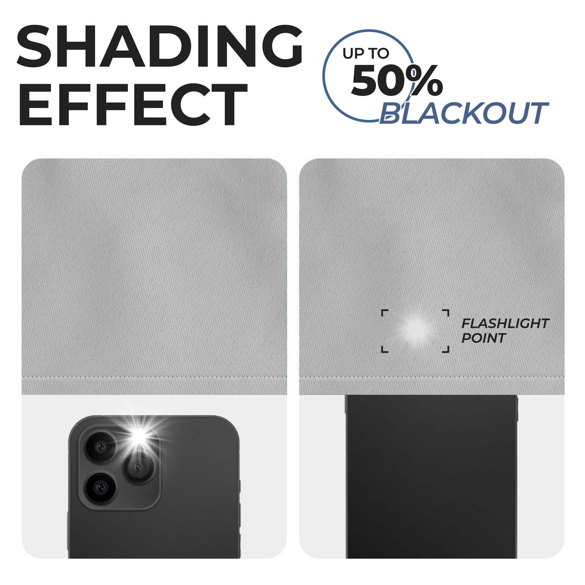 Superior Blackout Solid Light Filtering Rod pocket Curtain Panel Set, 36" x 63", Marshmellow