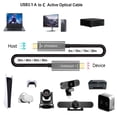 thumbnail image 3 of phoossno USB C to C Fiber Optical Cable USB 3.1 Type C Cable 10Gbps 33FT Compatible with Microsoft Azure Logitech Camera Aver &Vaddio & Barco ClickShare Touch Screen, 3 of 6