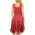 thumbnail image 2 of Sakkas Magdilena Stonewashed Corset Front Embroidered Dress - Fuchsia - L/XL, 2 of 5