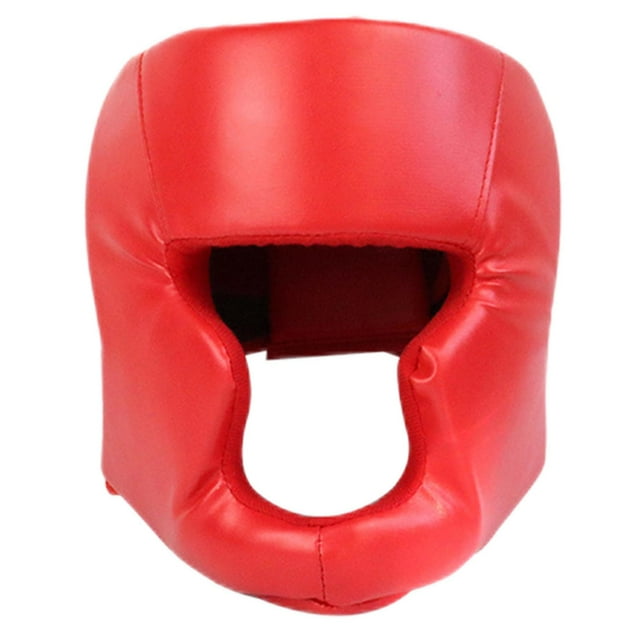 Casco de boxeo portátil para boxeadores Protección de cabeza de cuero Casco suave Protección de mejillas para la cabeza Sparring Grappling Taekwondo 50 a 58CM Sunnimix Casco de boxeo