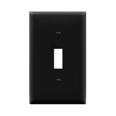 ENERLITES Toggle Light Switch Wall Plate, Gloss Finish, Standard Size 1-Gang, Unbreakable Polycarbonate Thermoplastic, 8811-BK, Glossy Black