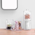 thumbnail image 3 of fashionhome Clear Portable Round Cotton Pad Storage Box Q-tip Container Makeup Holder Transparent Cosmetic Case, 3 of 8