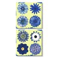 thumbnail image 1 of Cuadros Decorativos Destellos Floreados Azules Set 2 Piezas Joss Design  30x30, 1 of 2