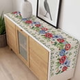 thumbnail image 4 of Independence Day Table Runner - 60 Inch Long, Kitchen Dining Table Runner Dresser Scarves, Retro Red Blue Flowers Leaves Plants Farmhouse Decor for Coffee Tables Wedding Party Banquet, 4 of 8