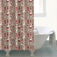 thumbnail image 4 of Beige Christmas Character Pattern Shower Curtain 84"x72" ,Bathroom Decorative Shower Curtains Set with 12 Hooks,Modern Waterproof Washable Shower Curtain, 4 of 6