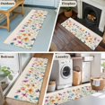 thumbnail image 5 of 2'x6' Rug Runners for Hallways Kitchen, Spring Floral Non Slip Entryway Beside Floor Carpet Runner, Watercolor Colorful Summer Botanical Rustic Washable Laundry Room Bedroom Throw Rugs Mat, 5 of 8