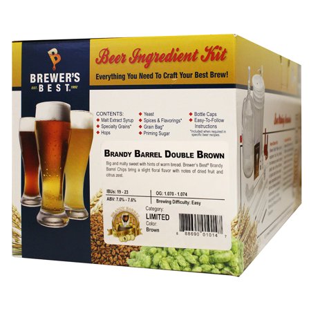 Brewer's Best Brandy Barrel Double Brown Five Gallon Beer Making Ingredient (Best Wine Making Kits Reviews)