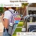 thumbnail image 6 of COEQINE Clear Backpack for School Bookbag PVC Polyester See Through Book Bag with Padded Shoulder Straps, Heavy Duty Work Bag Transparent Daypack, West Highland Terrier Paw Purple, 6 of 7