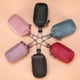 thumbnail image 5 of Paquete de 1 bolsa para llaves de coche BRILLAR color rosa de piel con doble cremallera y ventana transparente, 5 of 5