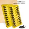 thumbnail image 4 of GROFRY 10 Pairs False Eyelashes Dense Realistic Soft Curly Eyelash Makeup Flexible Wispy 3D Natural Half False Lashes for Ladies,J, 4 of 8