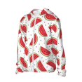 thumbnail image 2 of Pofeuu Watermelon Print Sun Protection Outdoor Lightweight Full Zip UV Cooling Hoodie Long Sleeve Summer Clothing for Outdoor Hiking-Large, 2 of 5