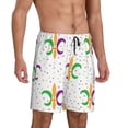 thumbnail image 2 of Bixox Men's Mardi Gras Carnival1 printed lightweight casual shorts, soft sleep shorts with pockets., 2 of 7