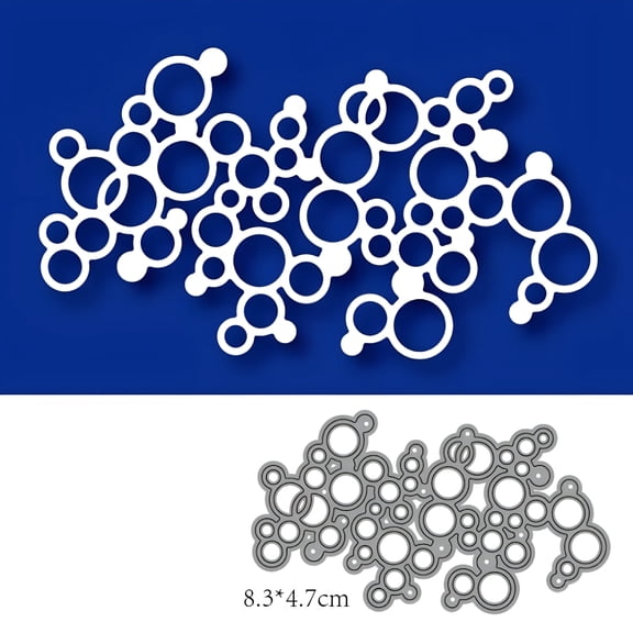 CCOCC Metal Die Cuts for Card Making,Circle Bubble Cutting Dies for Scrapbooking,DIY Paper Craft