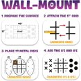 thumbnail image 6 of HMMAGNETS Magnetic Tic Tac Toe Wall-Mount Game – 17"x17" Adhesive Board, 6 of 9