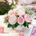 thumbnail image 4 of Artificial Purple Flowers Combo Silk Mix Peony Rose Hydrangea Fake Flowers w/Stem for DIY Wedding Bouquets Centerpieces Arrangements Table Party Bridal Baby Shower Home Fall Decor, 4 of 8