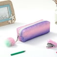thumbnail image 4 of 100Fens Glitter Pencil Case Shiny Pencil Case Student Stationery Storage Pencil Case Soft Rainbow Pen Box with Zipper, 4 of 7
