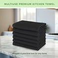 thumbnail image 4 of Elegant Comfort 100% Turkish Cotton 24-Pack Waffle Kitchen Towels - Quick Drying and Absorbent Kitchen Dishcloth Towels, Soft Multi-Purpose Cleaning Towels, 16 x 25, Black, 4 of 5