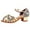 Gold, variant on High Quality Baby Shoes Girls Latin Dance Shoes Kids Low Heels Tango Salsa Ballroom Practice Dance Shoes