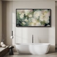 thumbnail image 5 of Large Framed Canvas Print Impressionist White Blossoms - Soft Floral AbstractWall Art Decorative Ready to Hang Painting for Living room Bedroom 60x30 inches Black Frame, 5 of 9
