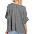 thumbnail image 7 of T-Shirts For Women Sevevn Women's Solid Oversized Summer V-Neck Basic Casual Loose T-Shirt, 7 of 7