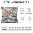 thumbnail image 5 of PHYHOO Flamingo Throw Pillow Covers Decorative Pink Bird Pillowcases Tropical Bird Cushion Cover Wildlife Animal Flamingos With Green Ripple Throw Pillows For Home Sofa Couch Summer Holiday Decor, 5 of 5
