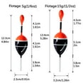 thumbnail image 5 of Qualyqualy Slip Bobbers Fishing Floats for Crappie, Panfish, Trout, Bass, 5 Pack (1/2oz, 2"x5.28") (1/6oz, 1.6"x4.8"), 5 of 6