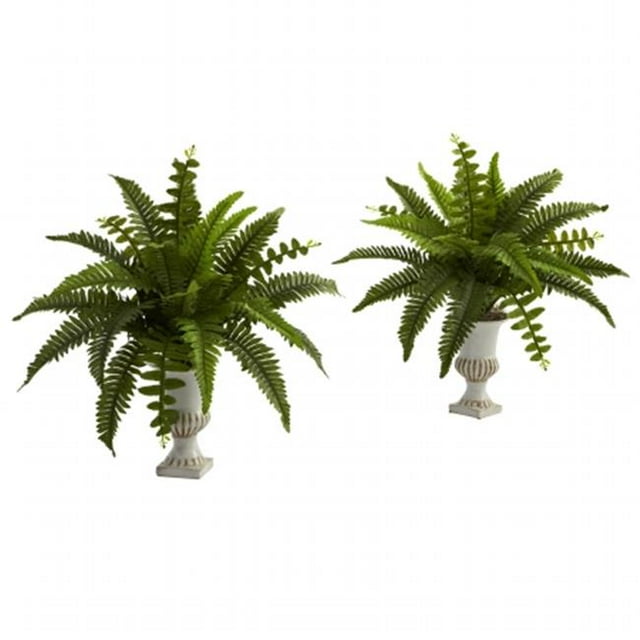 Nearly Natural 6790-S2 Fougère Boston avec Urne - Lot de 2