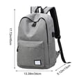 thumbnail image 3 of Mochila de tela Oxford de gran capacidad con puerto de carga USB, orificio para auriculares, resistente al agua, bolsa casual para escuela y viaje para hombres y mujeres, 3 of 6