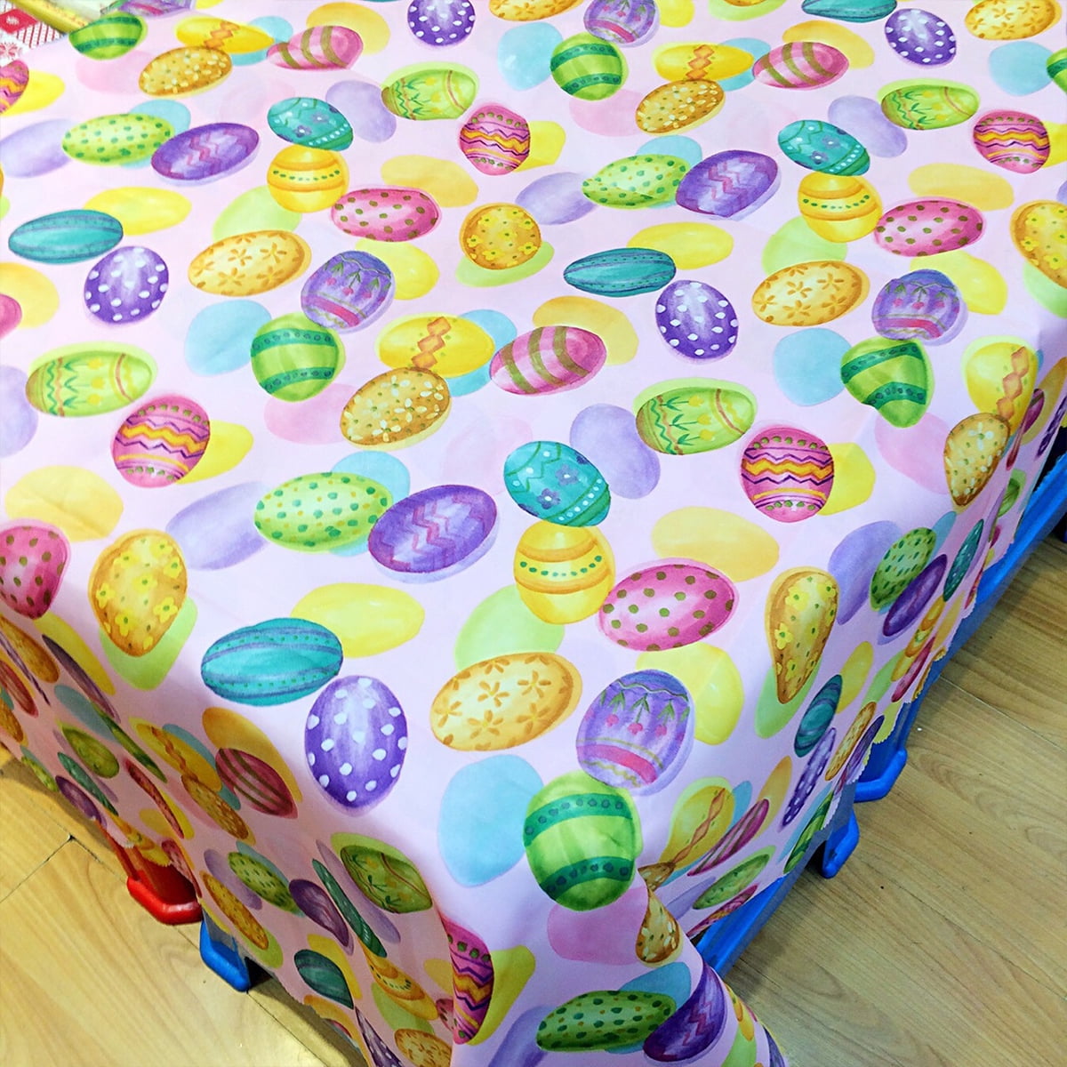 ZAJING Easter Egg Tablecloth Easter Decoration Table Cover Home Soft