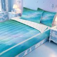 thumbnail image 3 of meiyoeat Teal Galaxy Star Zipper Twin Comforter Sets with Fitted Sheet and 2 Pillowcases,Calm Magical Sky Pattern Zipper Bedding Set For Girl,Reversible,4 Pieces, 3 of 7