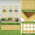 thumbnail image 2 of Slsy 63" Screen Raised Garden Bed, Wooden Planter Box with Hanging Roof & Drainage Holes, Indoor Outdoor Elevated Planter for Vine, Climbing Plants, Flowers, Patio & Garden, 2 of 9