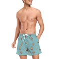 thumbnail image 3 of FORMRS Mens Swim Trunks Mesh Liner Quick Dry Casual Beach Board Shorts with Pockets, Sizes S-2XL, Cartoon Capybaras, 3 of 9