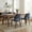Blue, variant on Upholstered Dining Chairs with Solid Wood Frame, Padded Seat & Curved Back, Chenille Accent Chairs for Dining Room, Kitchen, Living Room, Beige, Set of 4