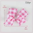 thumbnail image 5 of Motique Accessories Plaid Hair Bow Hair Clip 6 inch Checkered Bow Hair Clip (Pink), 5 of 5