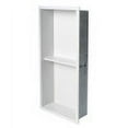 thumbnail image 4 of ALFI brand 12 x 24 White Matte Stainless Steel Vertical Double Shelf Bath Shower Niche, 4 of 12