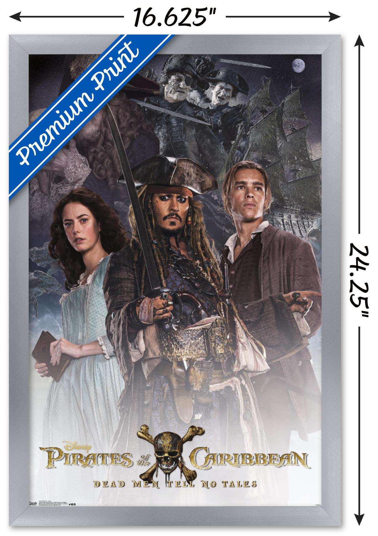 Disney Pirates of the Caribbean: Dead Men Tell No Tales - Crew Wall Poster, 14.725" x 22.375", Framed