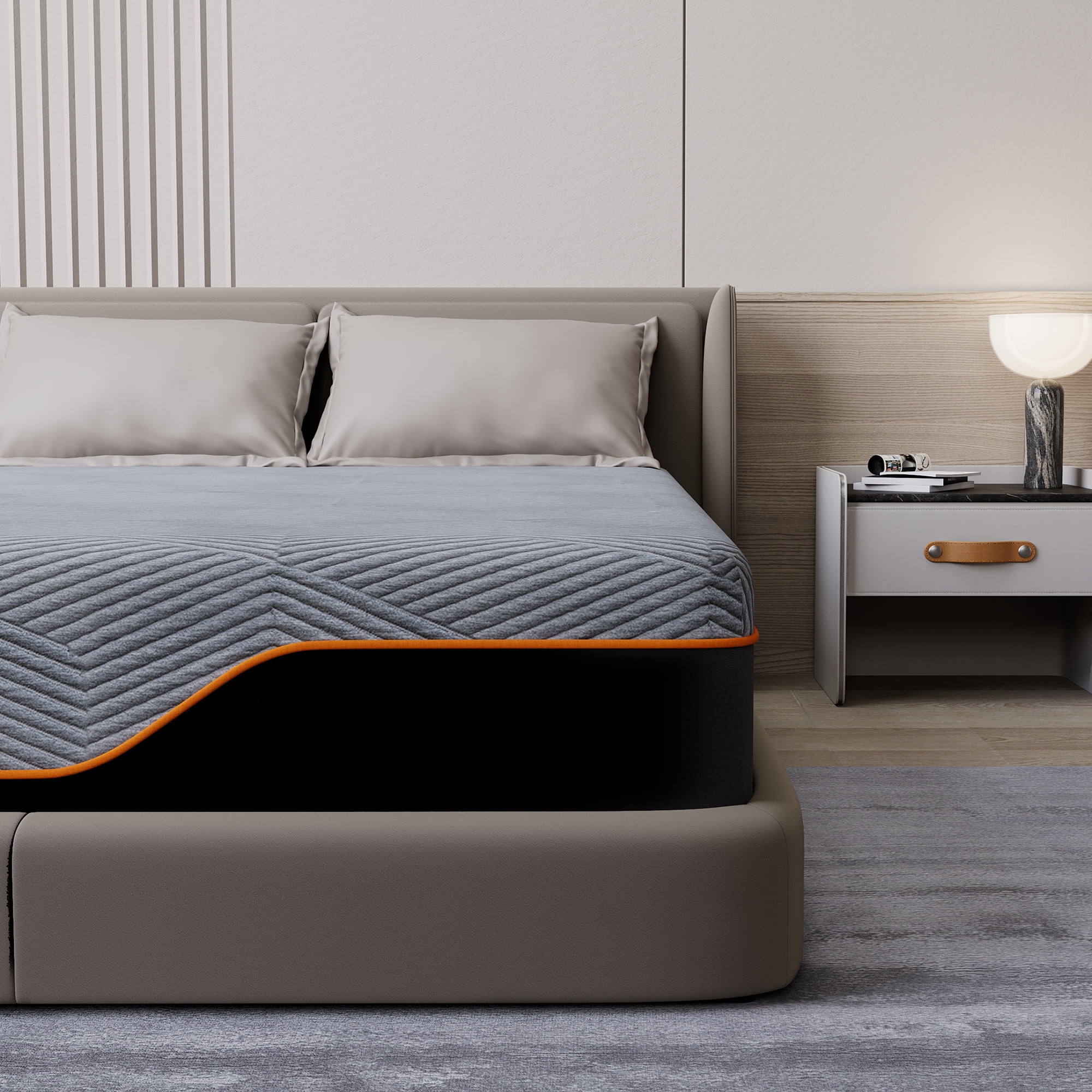 ESHINE Twin XL 14-inch Mattress, Gel Memory Foam, Ergonomic Design for Pressure Relief, Medium Soft, Black