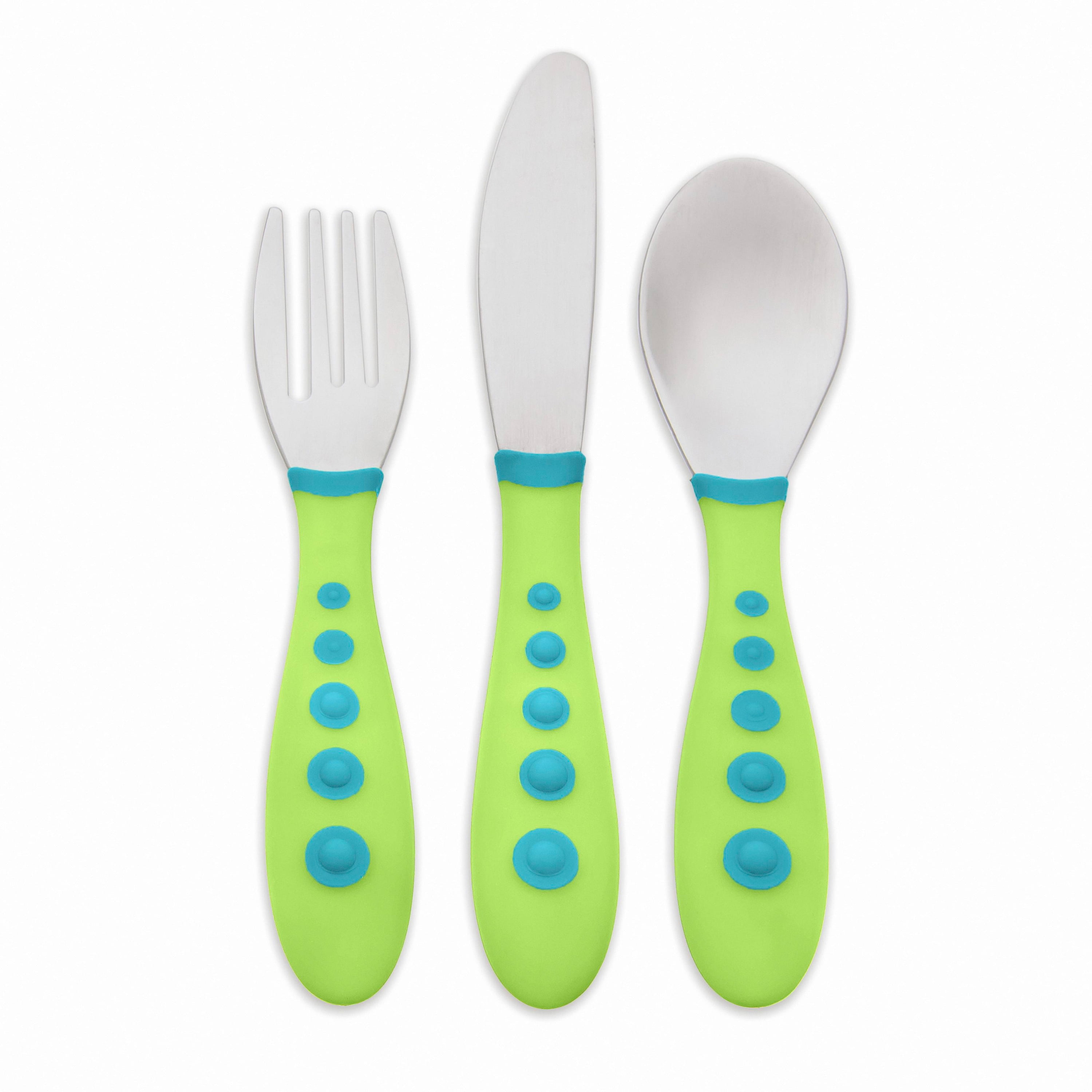 Child Toddler Cutlery Fork&Spoon Set Baby Feeding Utensils Cutlery J 