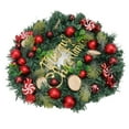 thumbnail image 4 of Christmas Wreath, Bright Color Reusable No Fading Add Festival  Hand Made Christmas Wreath Decorations  For Front Door, 4 of 8
