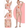 thumbnail image 5 of Little and Big Girls Ruffled Sleeve Bowknot One-Piece Swimsuit Floral Swimwear, 5 of 6
