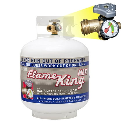 YSN230 Steel Propane Cylinder with Overflow Protection Device Valve and Built-in Gauge, 20-Pound, Never run out of propane; Flame King.., By Flame King