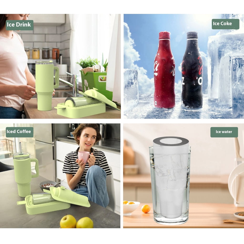 Oasiva Food Grade Silicon Ice Mold with Lid Integrated Ice Cubes Tray for Household Use Practical Beverage Cooling Tool