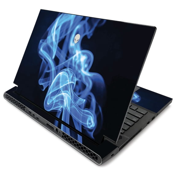 Skin Decal Wrap Compatible With Alienware m17 R2 (2019) Sticker Design Blue Flames