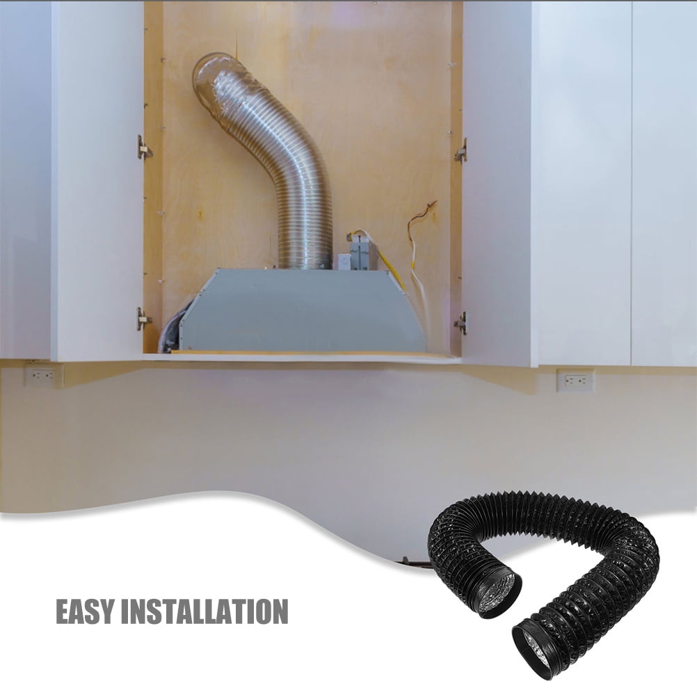 PAMINGONO Flexible Black Aluminum Dryer Vent Hose for Efficient Airflow and Use