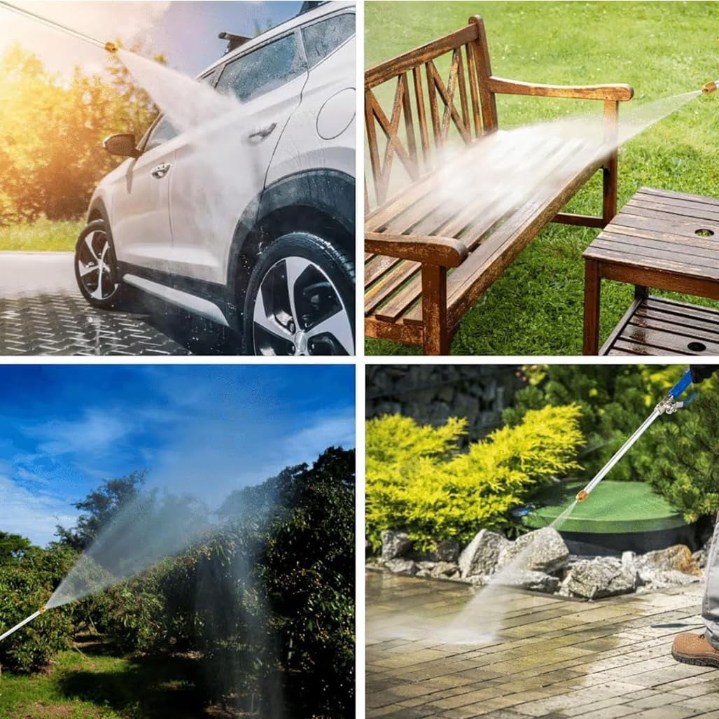 HoseHawk Pressure Washer, Hose Hawk Pro - Professional Water Pressure in a Compact Design, Multi Function High Pressure Hose Nozzle for Driveway Patio Deck Fence Car Siding