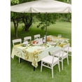 thumbnail image 3 of Outdoor Tablecloth with Umbrella Hole and Zipper, Sage Green Leaves Rectangle Table Cloth 54x80 Inch Waterproof Tablecloth, Summer Botanical Farmhouse Watercolor Leaf Picnic Table Cover for Patio, 3 of 7