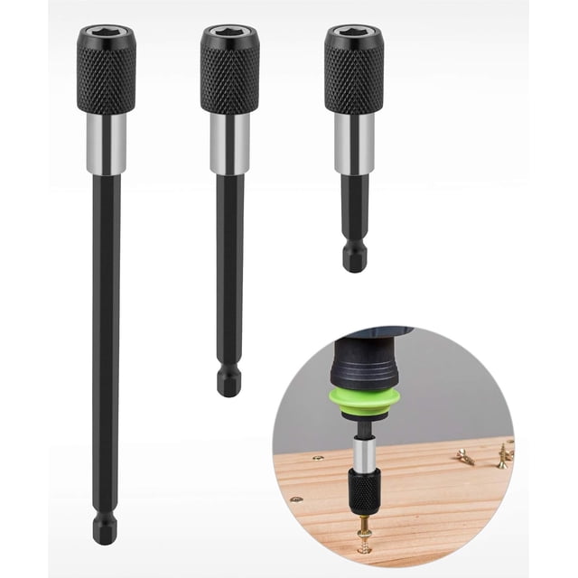 Varilla de extensión magnética de 3 piezas, punta de destornillador para taladro eléctrico, broca hexagonal de 1/4, soporte para puntas de destornillador con barra de liberación rápida, 60/1