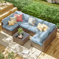 thumbnail image 6 of Kimunuk 14 Pcs Outdoor Cushion Slipcovers, Replacement Outdoor Patio Cushion Covers with 3 Size, Waterproof and Zippered, Fit for Outdoor Furniture, Patio Sofa Couch, Covers Only, Sky Blue, 6 of 6