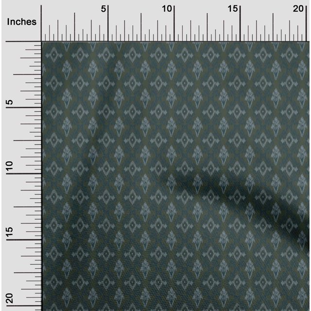 oneOone Silk Tabby Fabric Diamond & Chevron Ikat Printed Craft Fabric BTY 42 Inch Wide