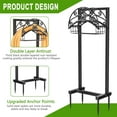 thumbnail image 4 of Garden Hose Holder Heavy Duty Water Hose Reel Stand with Storage Basket Holds 151 Feet Freestanding Hanger Rack for Outside Yard Lawn Farm, 4 of 6